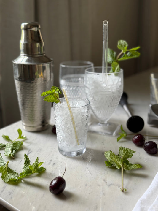 Tart Cherry Lemonade Over Crushed Ice