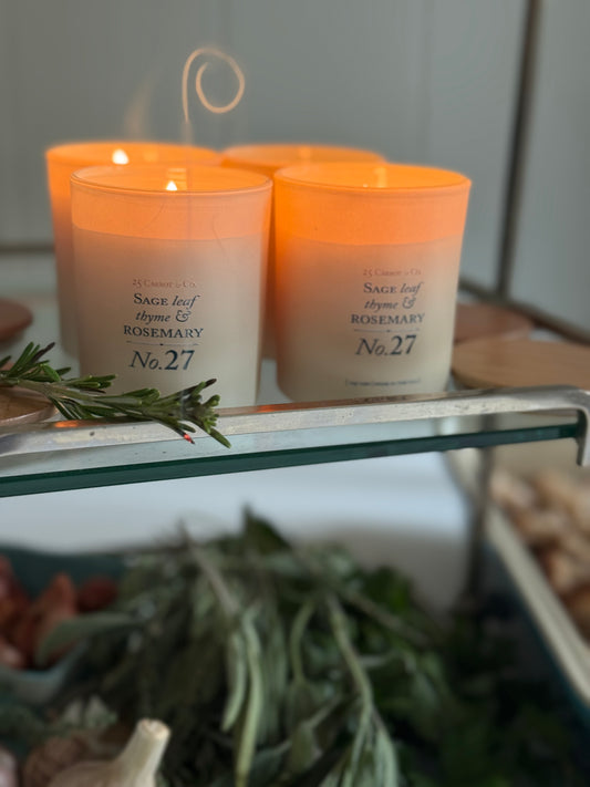 Sage Leaf, Thyme and Rosemary, Candle No. 27, 3.5 oz. Soy Wax Candle