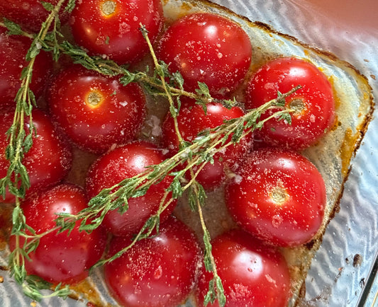 Roasted Tomatoes & Garlic + Roasted Tomato Juice