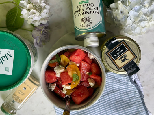 Watermelon- Tomato Salad Ingredients