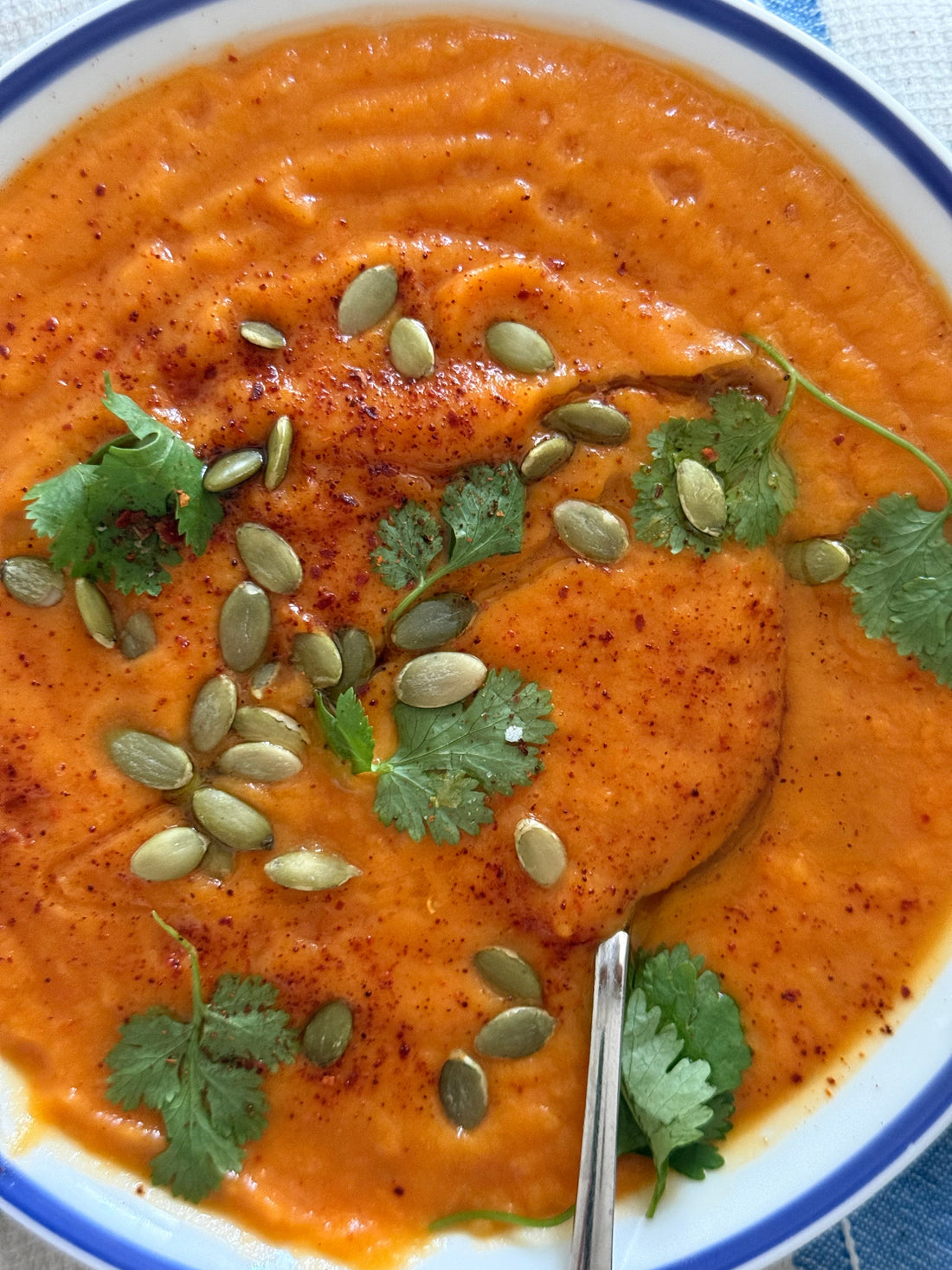 Roasted Sweet Potato and White Bean Soup