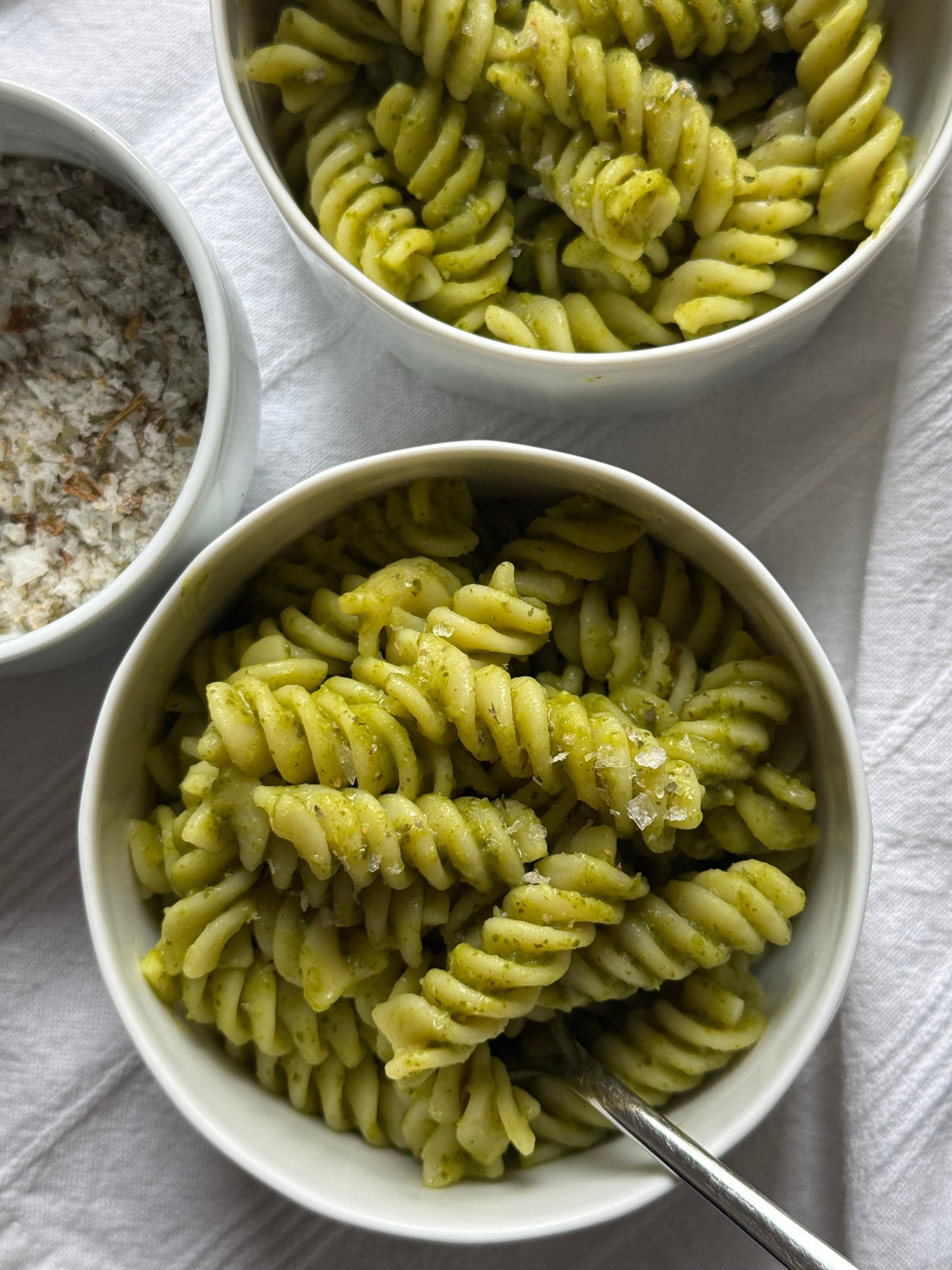 Creamy Spinach & Cannellini Bean Pasta