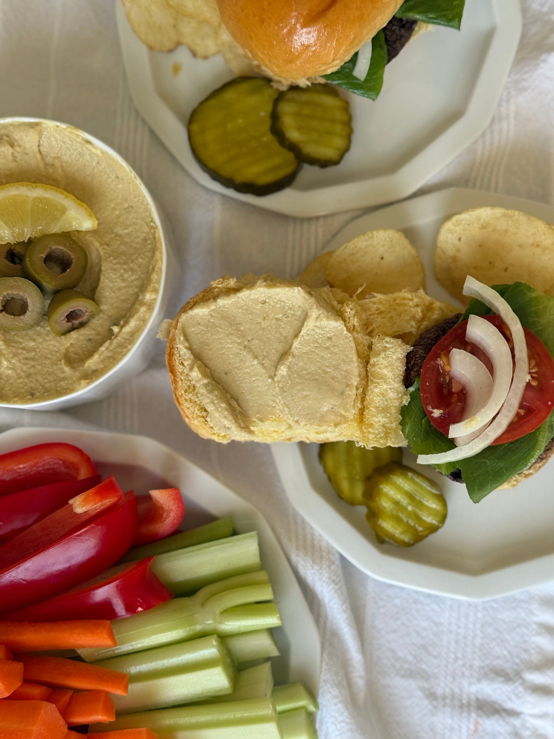 Lemon, Garlic, and Olive Hummus