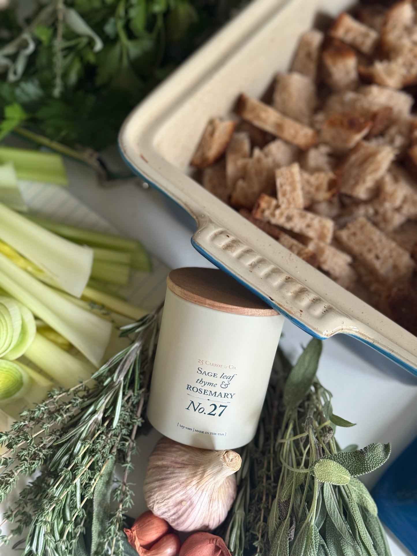 Sage Leaf, Thyme and Rosemary, Candle No. 27, 3.5 oz. Soy Wax Candle